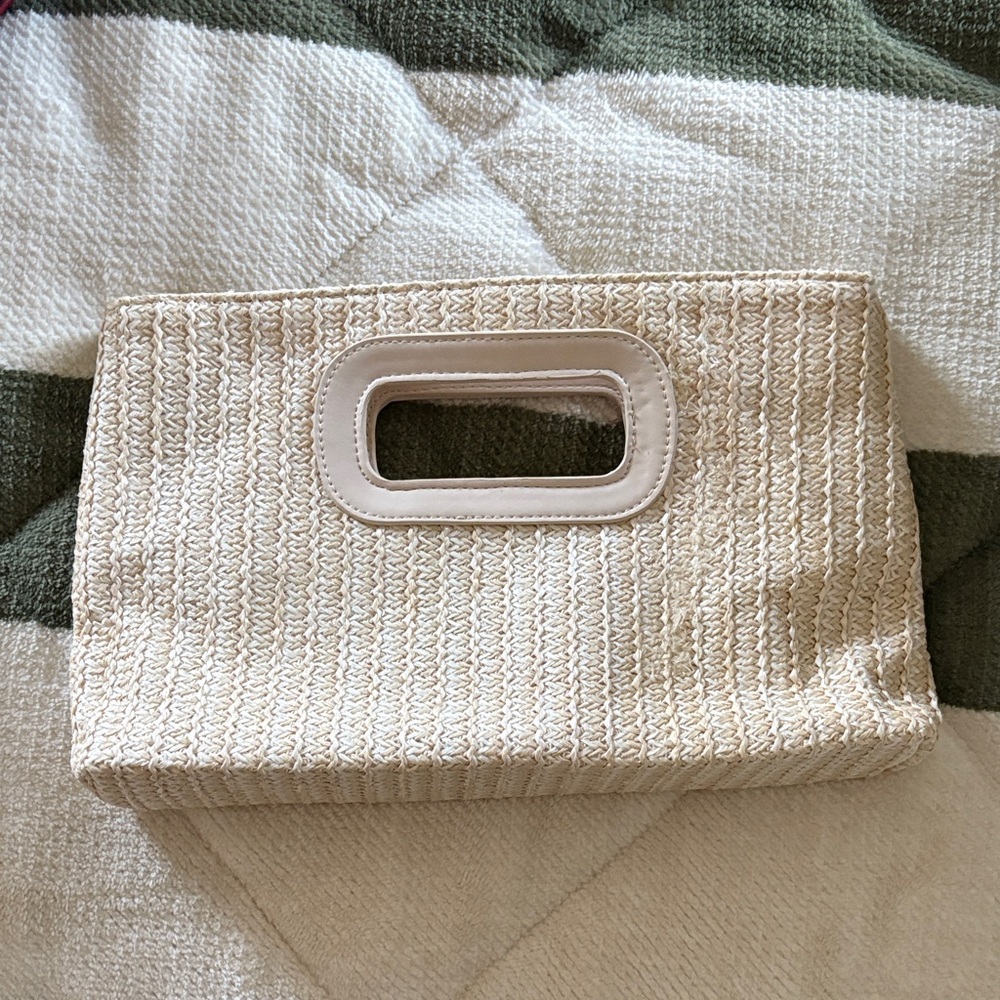 Amazon Cream Textured Clutch
